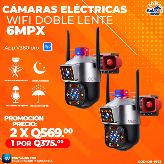 Cámaras Electricas Wifi Doble Lente 🎥