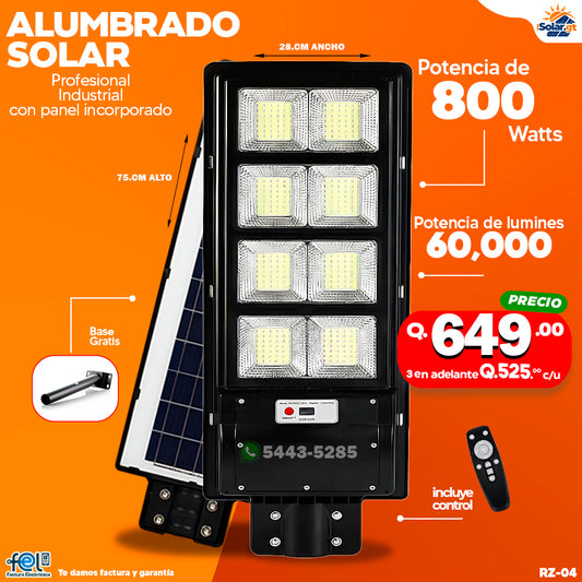 Alumbrado Solar Industrial - 800 WATTS 💡🔆
