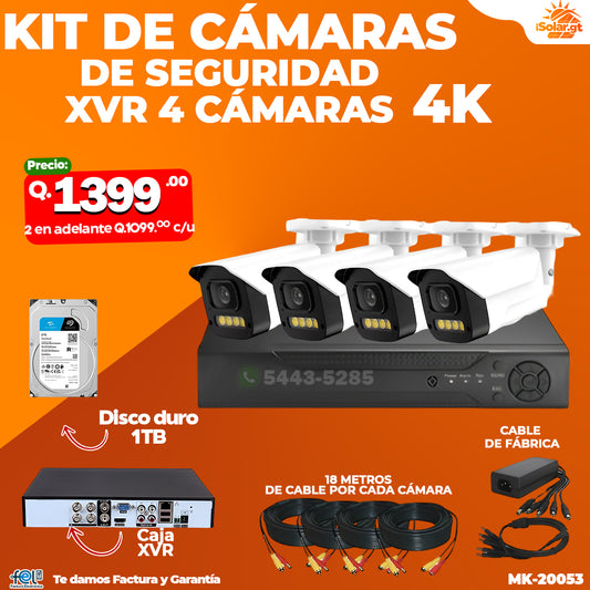 Kit de Cámaras XVR de 4 Cámaras