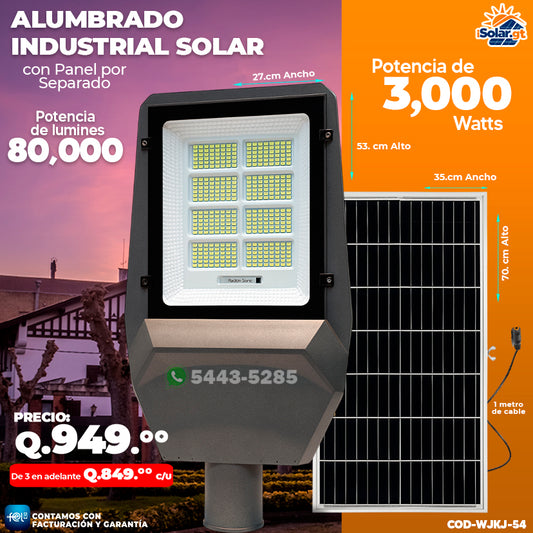 Alumbrado Profesional Solar de 3,000 Watts ⚡
