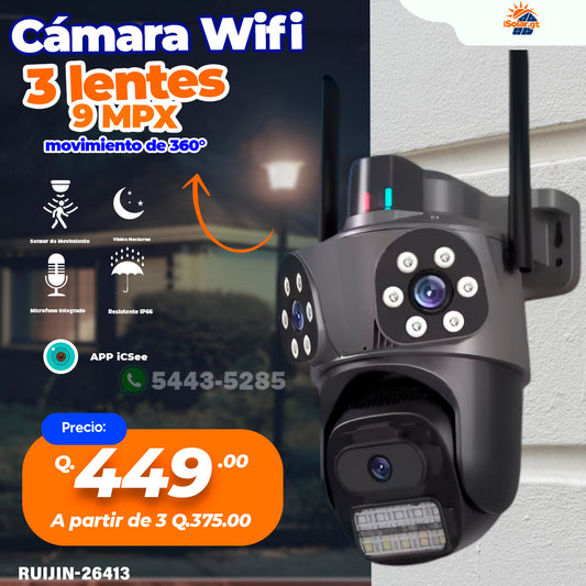 Cámara Wi-fi 3 lentes 9MPX 26413