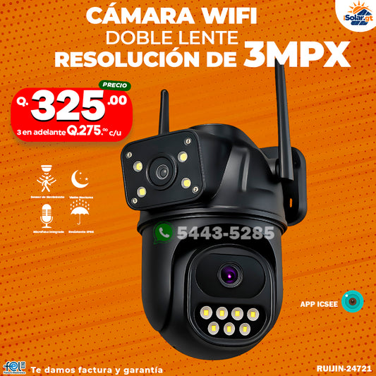 Camara wifi doble lente 3mpx