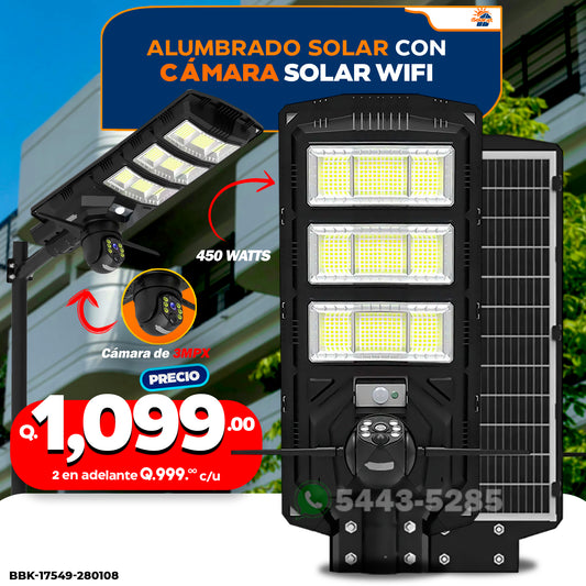 Alumbrado Solar con Cámara integrada