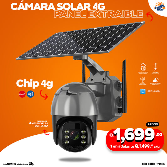 Cámara Solar con chip 4g de 4 megapixeles