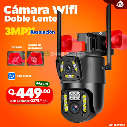 Cámara Wifi Doble Lente