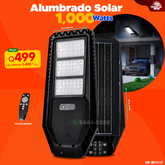 Alumbrados Solar Publico de 1,000 watts