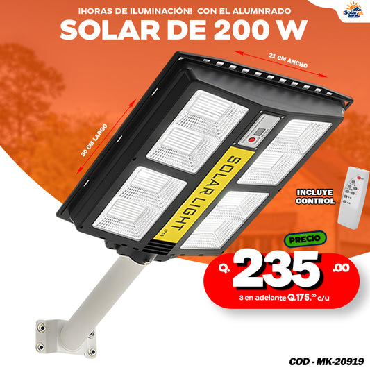 Alumbrados Solares de 200w