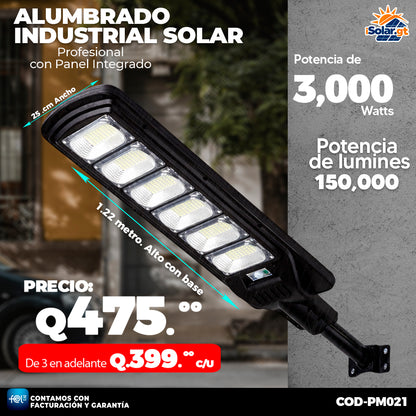 Alumbrado Solar Industrial de 3,000 Watts ☀️☀️