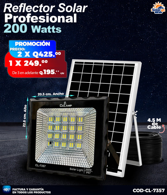 Reflectores Solares de 200 Watts 🌙