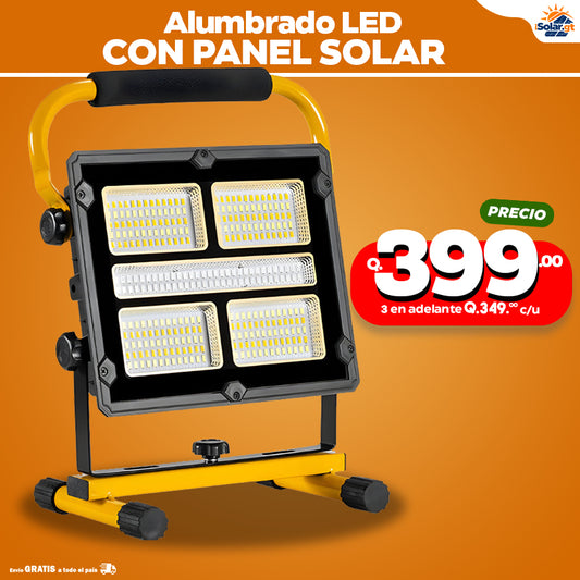 Alumbrado Solar multifuncional con panel solar icorporado