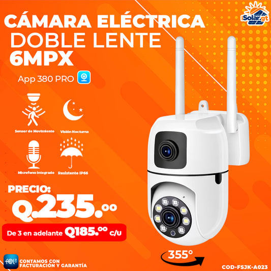 Cámara Eléctrica Doble Lente de 6MPX ☂️