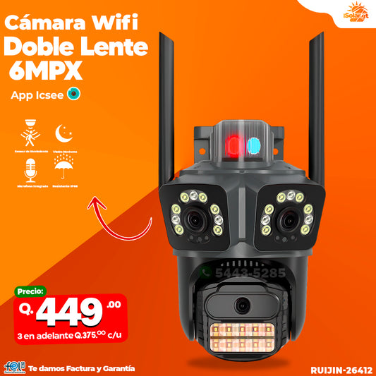 Cámara Wi-fi 3 lentes 6MPX
