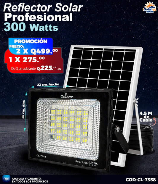 Reflectores Solares de 300 Watts 🌙