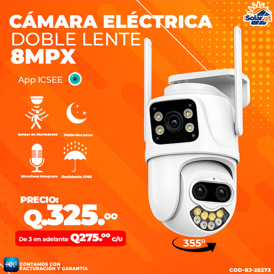 Cámara Wifi Doble lente de 8MPX ☂️