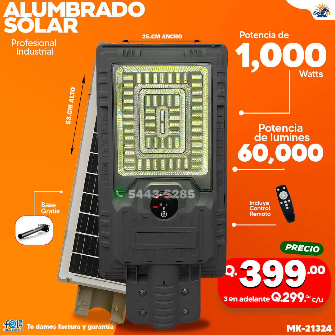 💡 Alumbrado Solar de 1,000 Watts ⚡💡