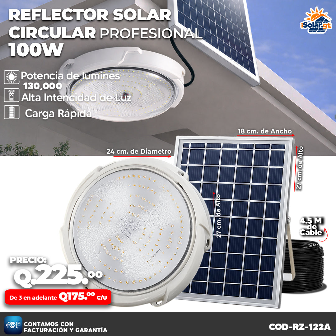 💡☀️ Reflectores Solares Circulares Profesionales ☀️💡