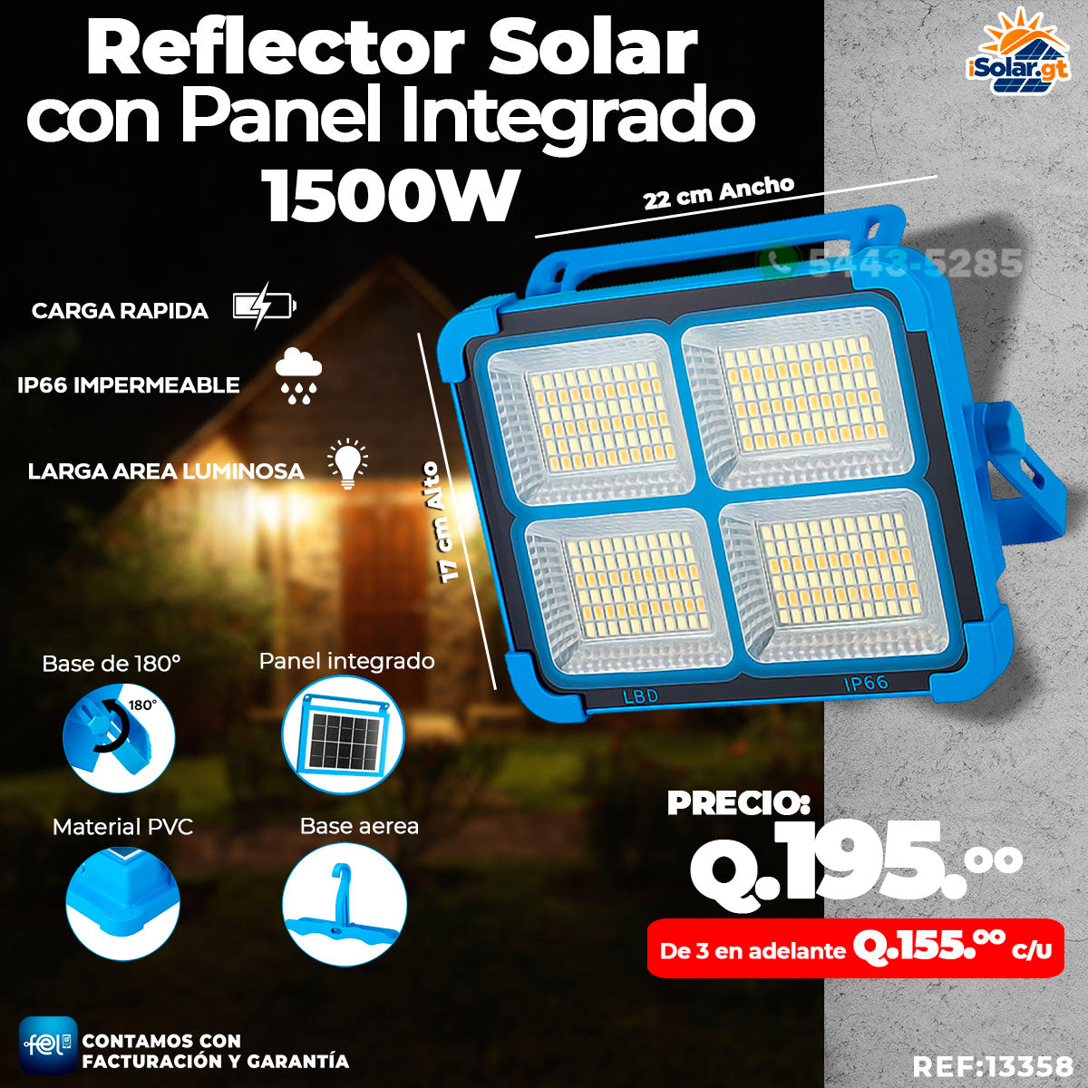 Reflector Solar  - 1500 watts