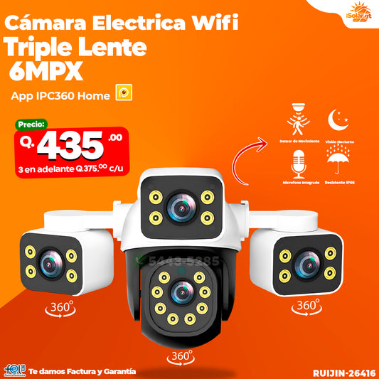 📷 Cámara Wifi Triple Lente 6MPX