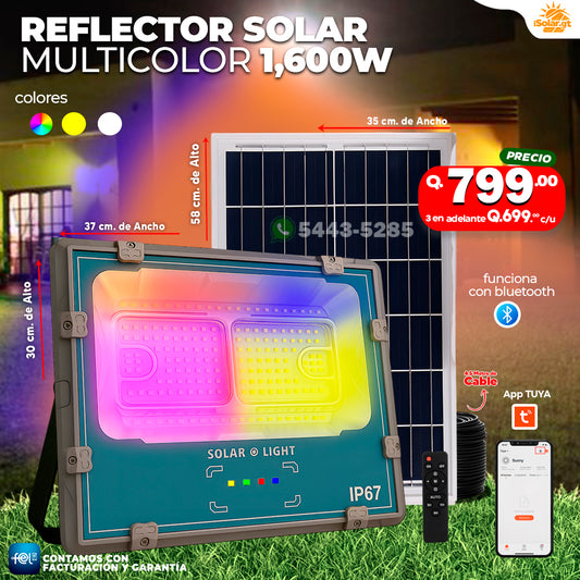 Reflector Solar Multicolor 1,600W ⚡