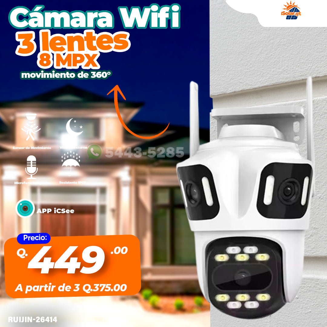 Cámara Wifi 3 lentes 8 MPX 26414
