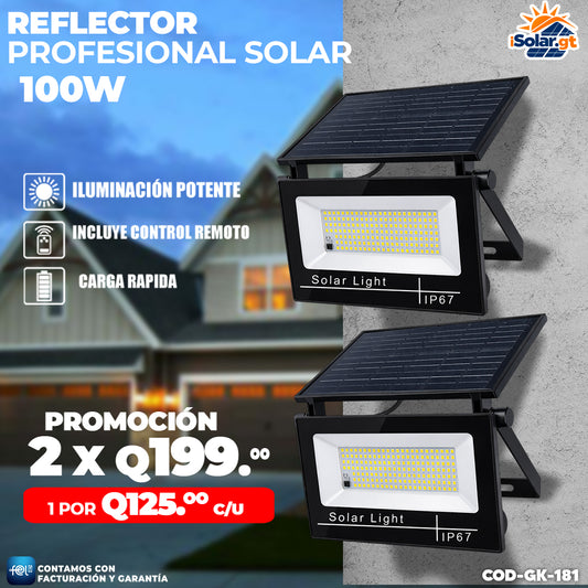 Reflectores Solares con Panel Integrado 🌞