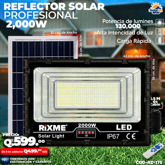 Reflector Solar 2,000 watts 🔋