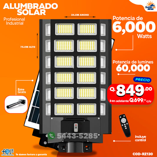 🔆💡 Alumbrado Solar Industrial - 6,000 WATTS 💡🔆