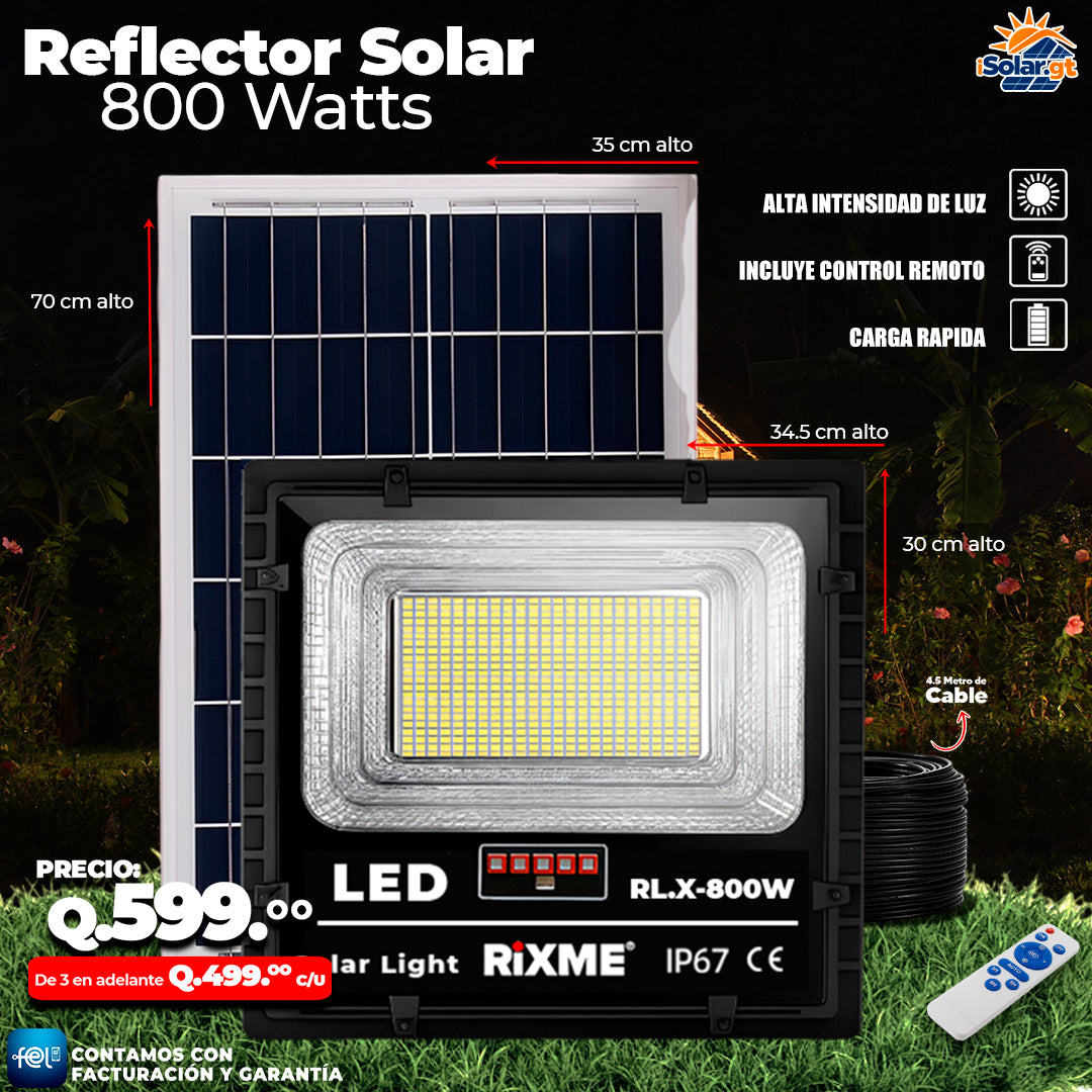 Reflector Profecional de Vidrio 800 watts 🌙.