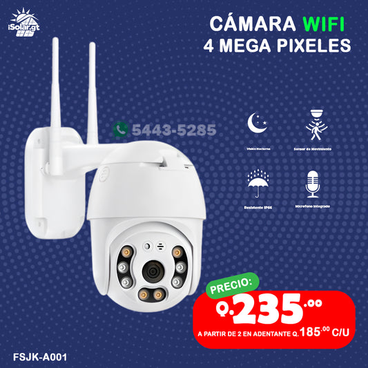 🔒Cámaras Eléctricas conexión Wifi de 4 Mega Pixeles