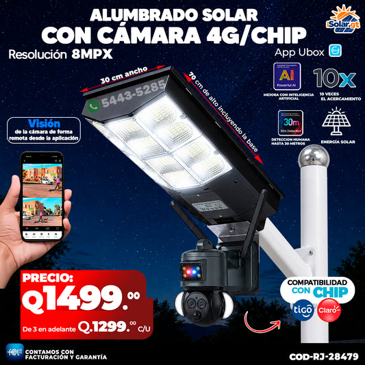 Alumbrado Solar con Cámara Solar 4G 💡