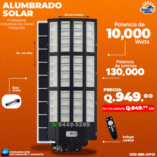 Alumbrado Solar de 10,000 Watts