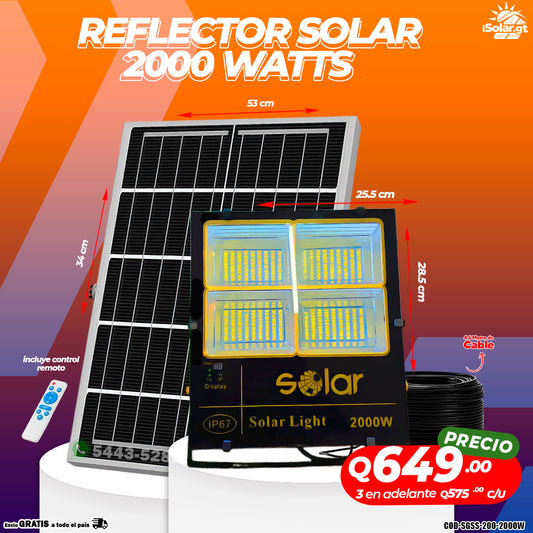 🔦 Reflector Solar 2000W
