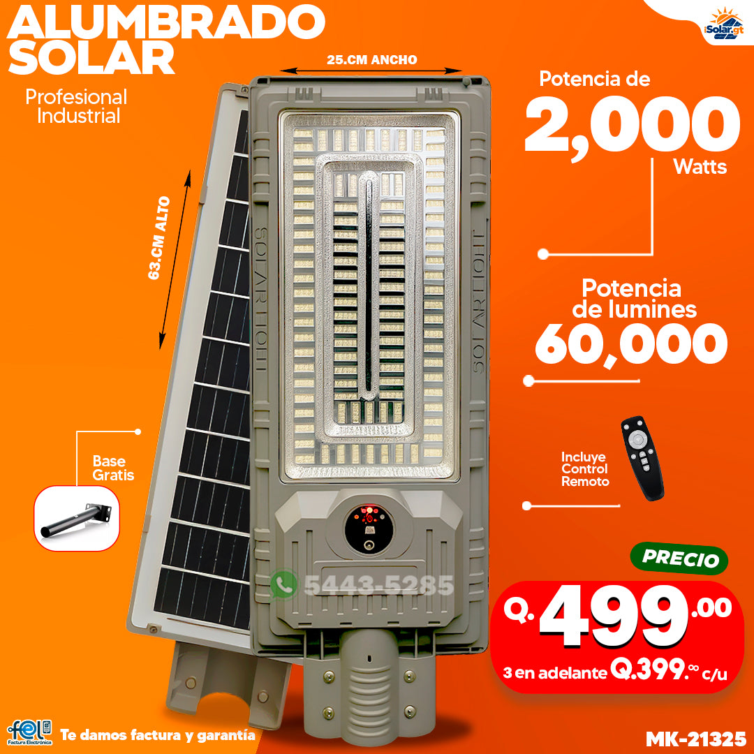 💡 Alumbrado Solar de 2,000 Watts ⚡💡