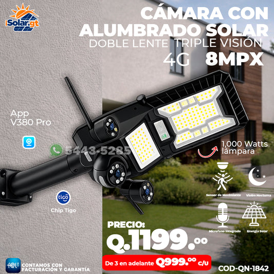 Alumbrado Solar con Cámara Solar 4G 💡