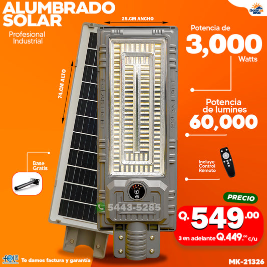 💡 Alumbrado Solar de 3,000 Watts ⚡💡