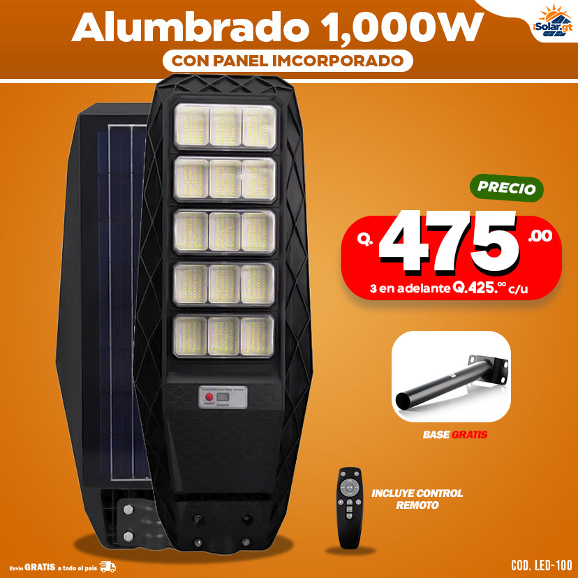 Alumbrados Solares Profesionales Industriales con Panel solar