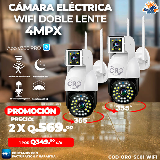 Cámaras Electricas Triple Lente 4MPX - Marca ORO🎥