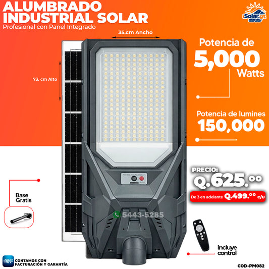 Alumbrado Solar Industrial de 5,000 Watts ☀️☀️