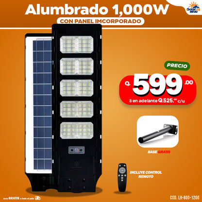 Alumbrados Solares Profesionales Industriales con Panel solar