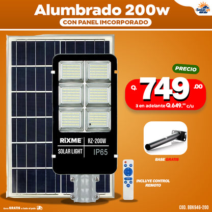 Alumbrados Solares Profesionales Industriales con Panel solar