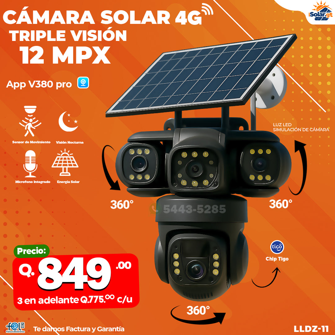 📹☀️ Cámara Solar 4G – 12MPX