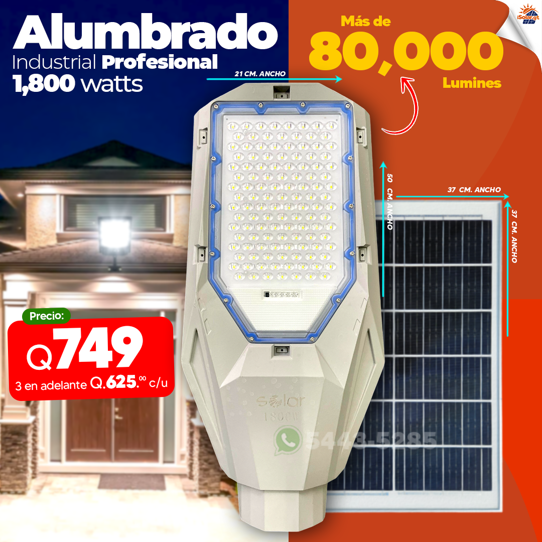 Alumbrado Publico Industrial de Material anticorrosivo de 1,800 2,500 3,000 4,000 whatts