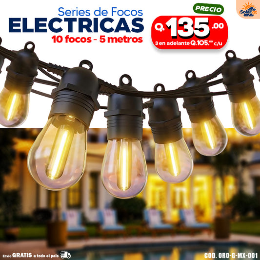 Focos Vintage Electricas de 10 y 20 focos