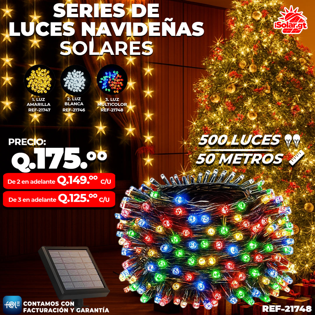 Luz Navideña Multicolor de 500 Luces/ 50 Metros 🎇✨