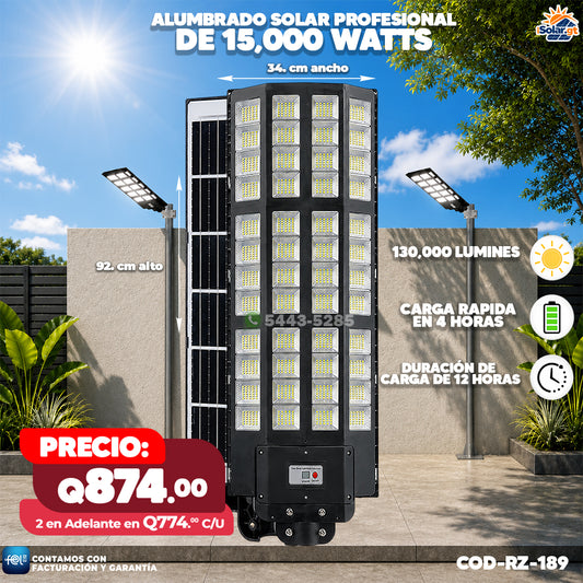 Alumbrado Solar de 15,000 Watts ☀️