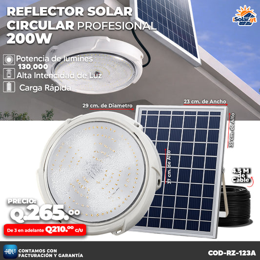 💡☀️ Reflector Solar Circular Profesional de 200W ☀️💡