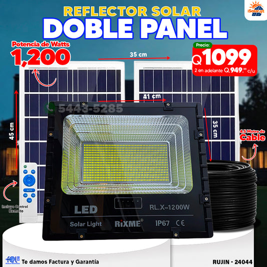 🔆 Reflector Solar Doble Panel de 1200 Watts 🔋☀️
