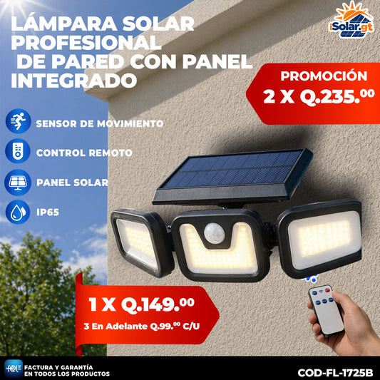 Lámpara Solar con Panel Independiente de 4.5 metros de Cable 🌞