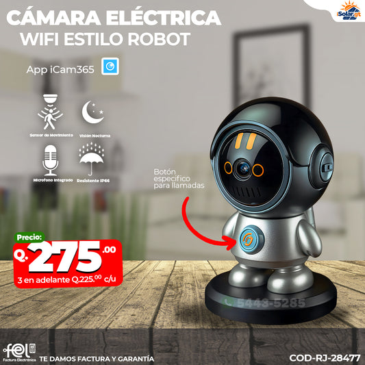 Cámara Eléctrica WiFi Estilo Robot 2MPX