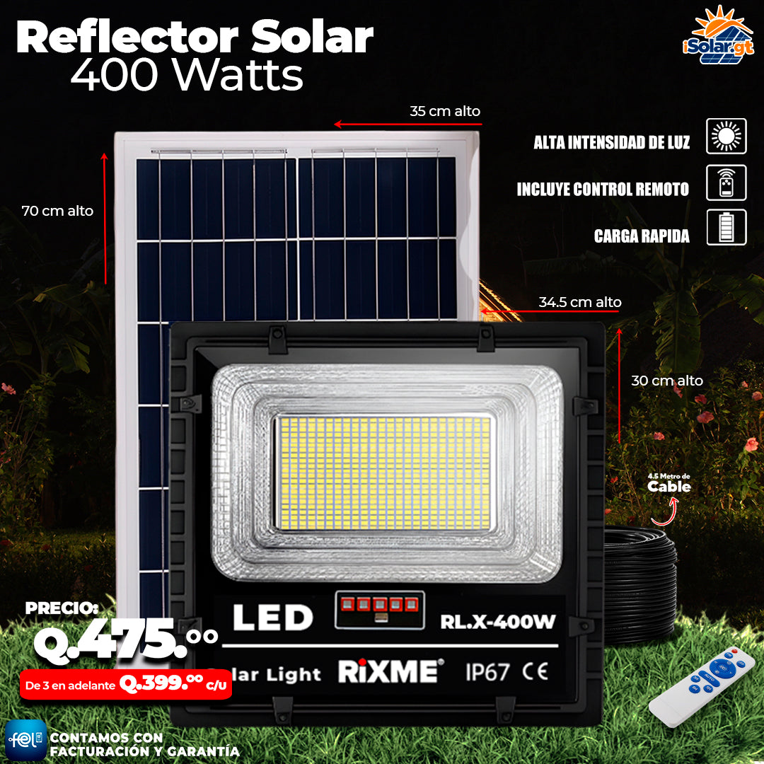 Reflector Profecional de Vidrio 400 watts 🌙.